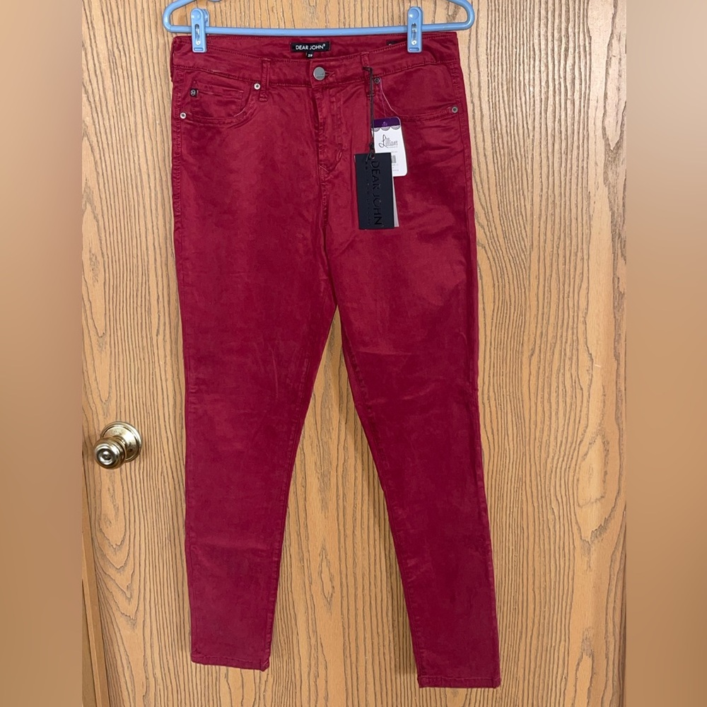 NWT Dear John High Waisted Red Jeans